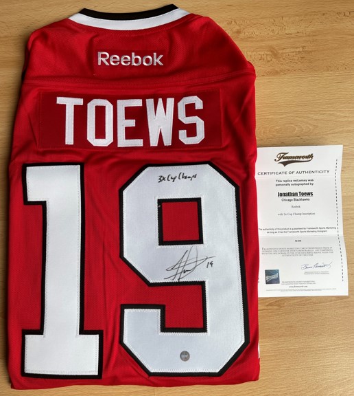 Reebok, Other, Jonathan Toews Signed Jersey Nwt
