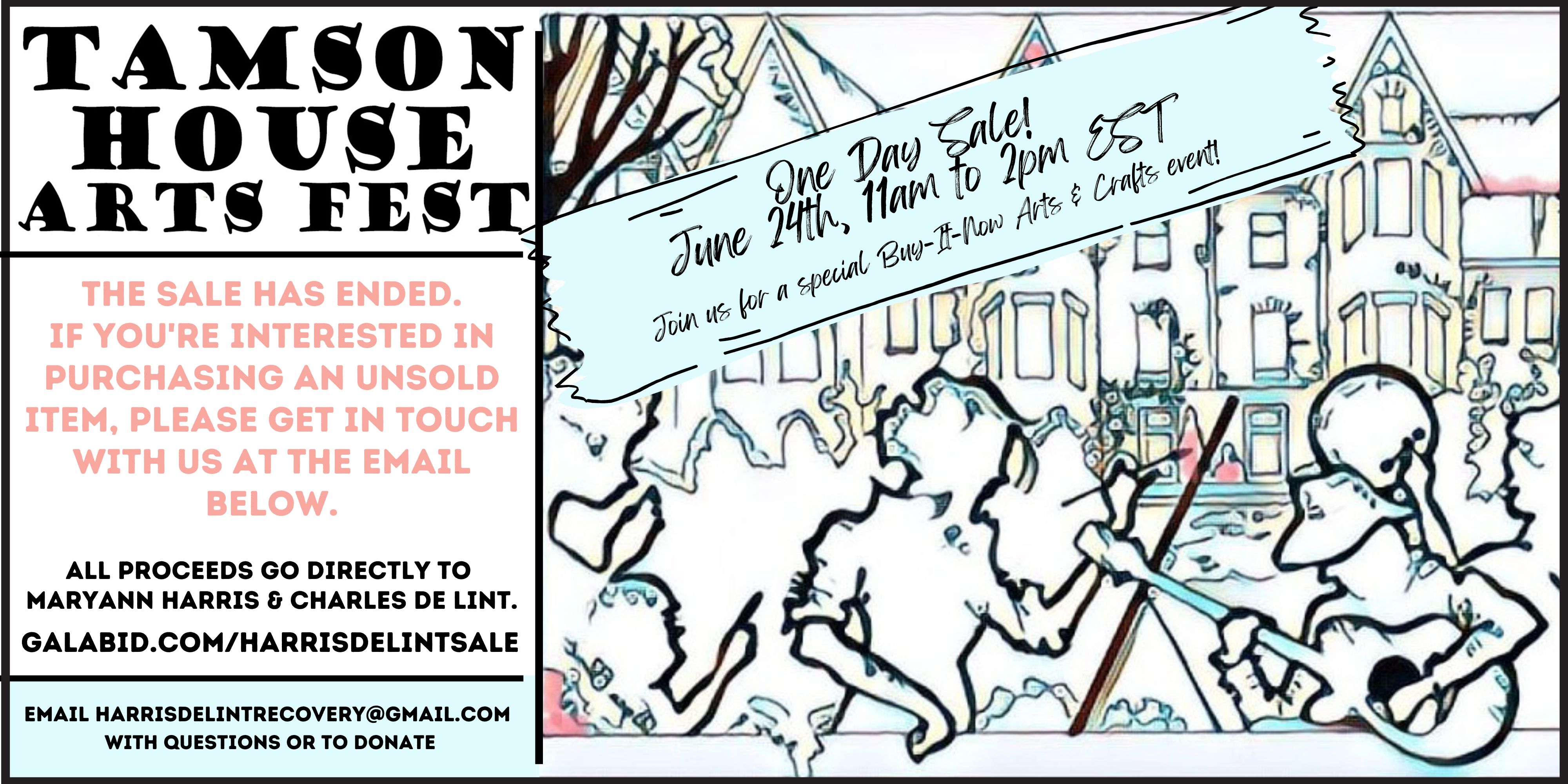 Tamson House Arts Fest One Day Sale Banner