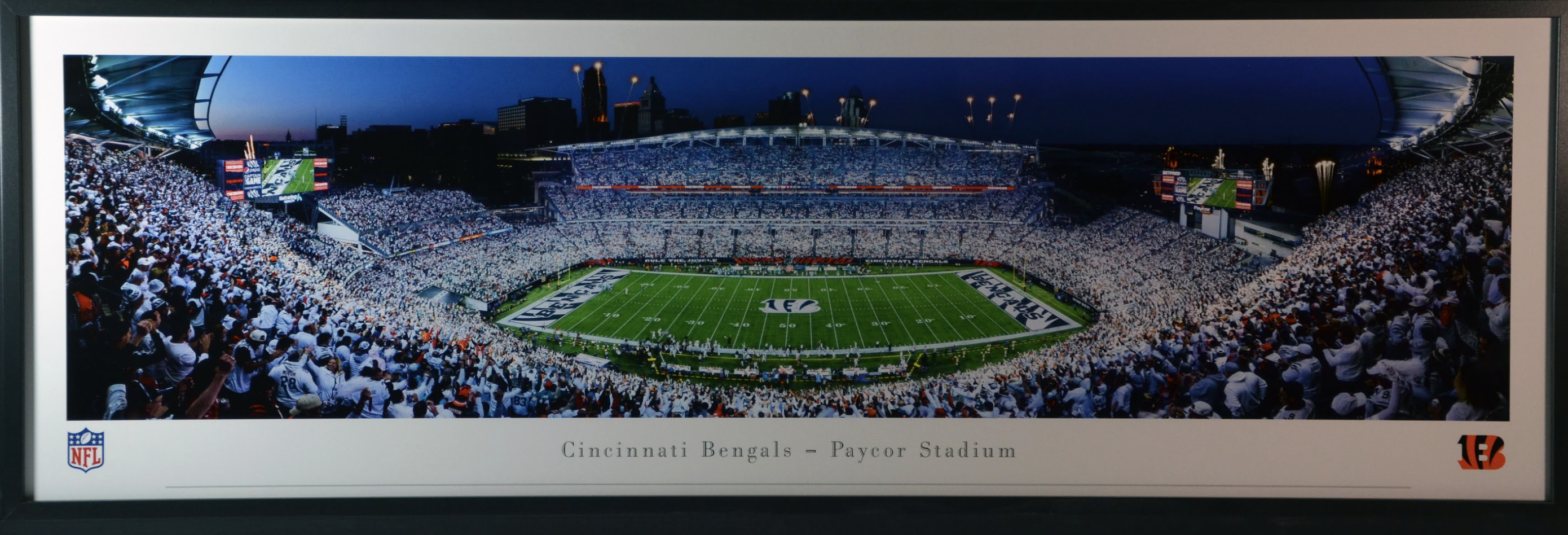 Cincinnati Bengals at Paycor Stadium Panoramic Poster - the Stadium Shoppe