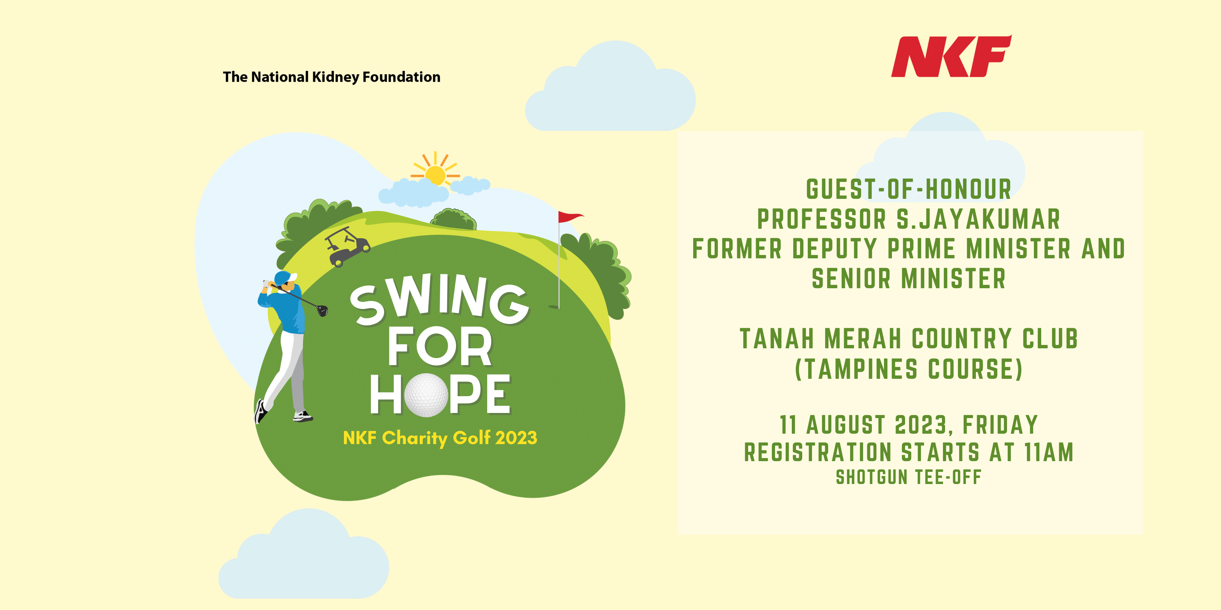 NKF Swing for Hope Charity Golf 2023 Banner
