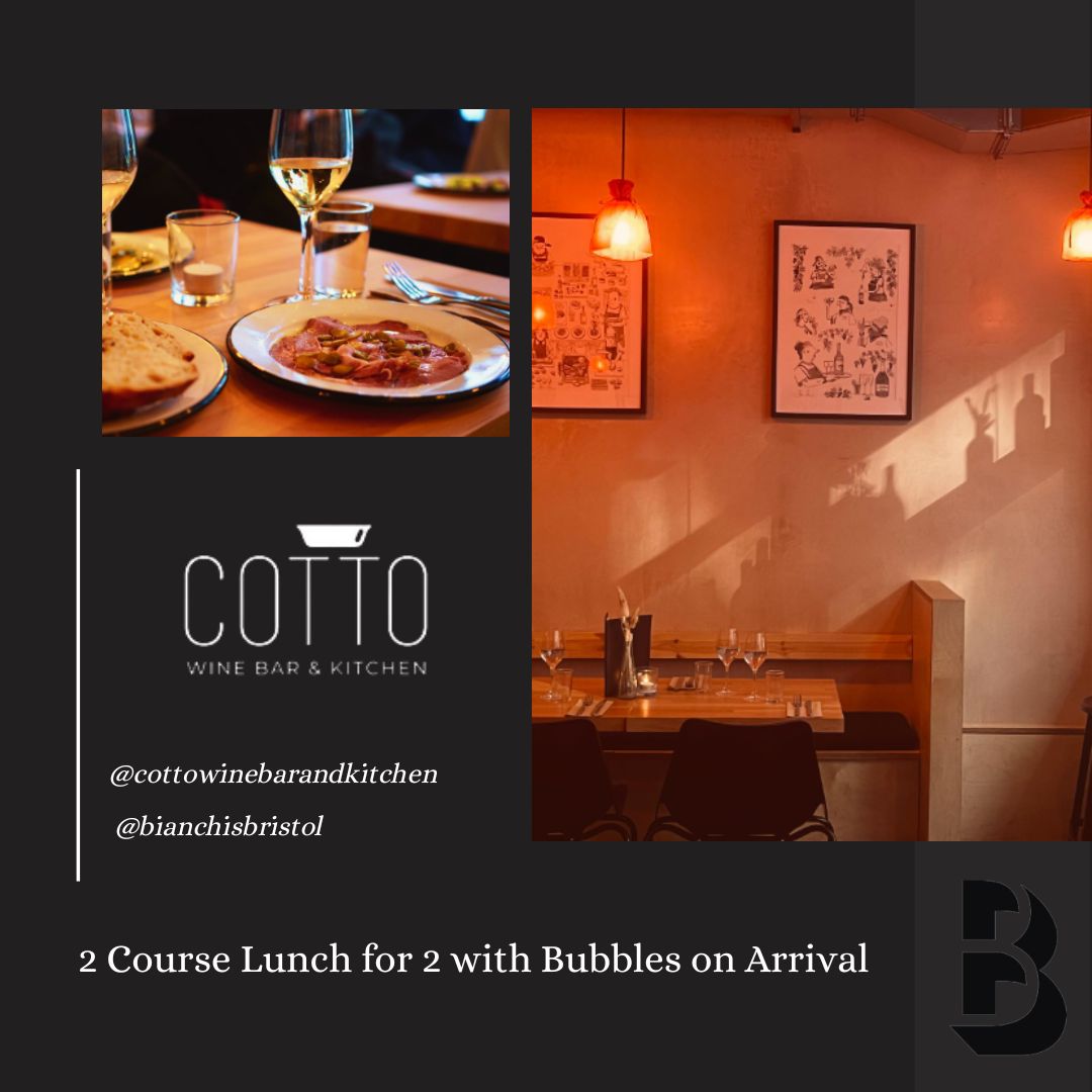 COTTO Wine bar & Kitchen lunch for 2