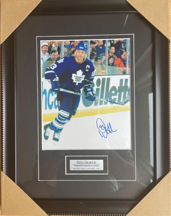 Doug Gilmour Autographed Signed Maple Leafs Retired Number Graphic