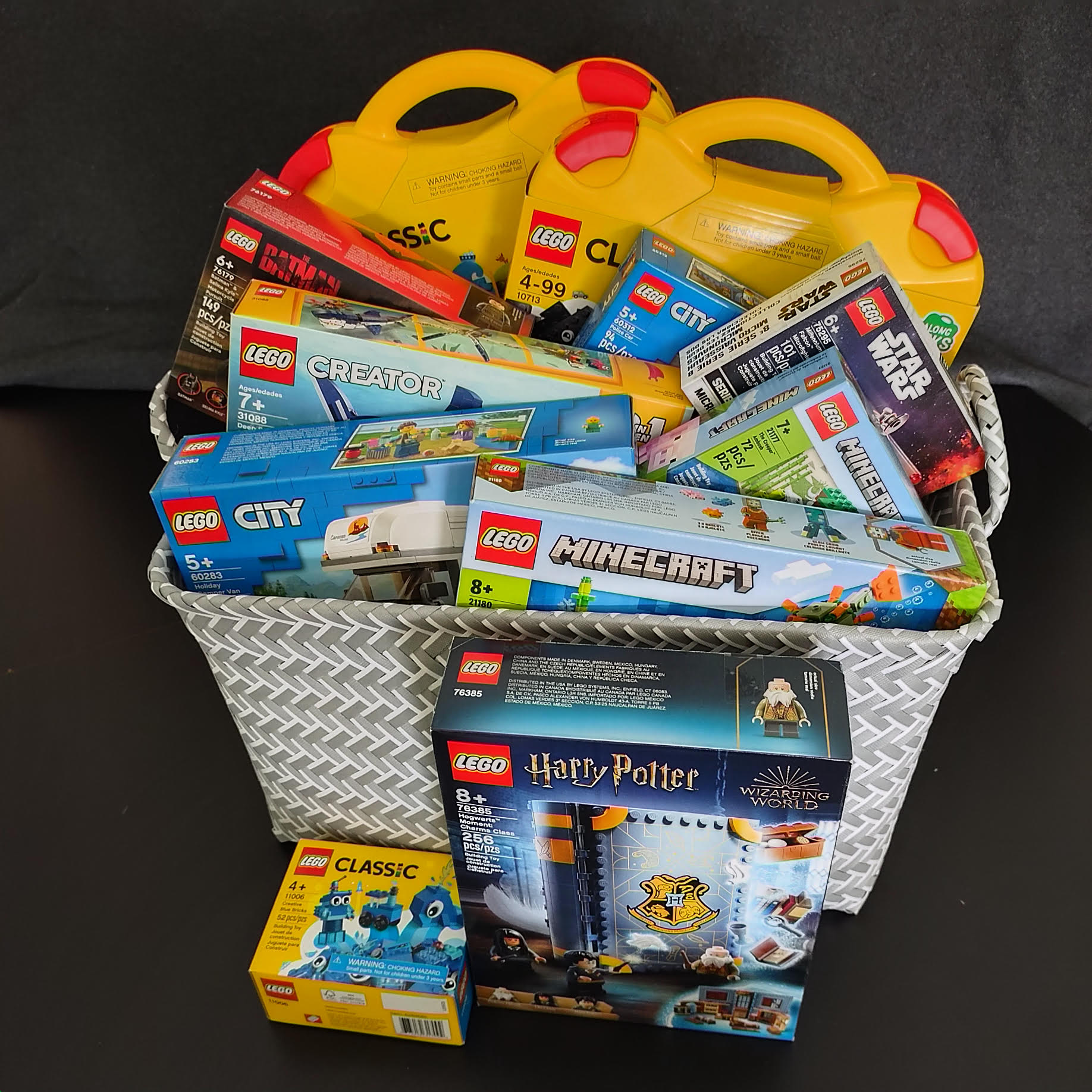 14 Piece Prefilled Lego Gift Basket Deluxe LEGO Gift Basket for Kids  Christmas Gift Birthday Gift Easter Basket 