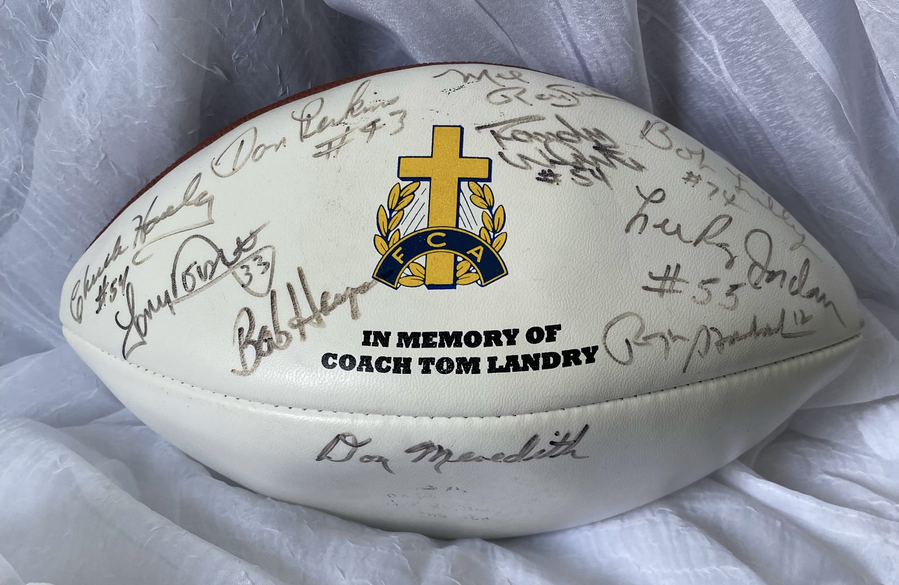 Tom landry best sale signed football